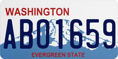 WA license plate ABO1659