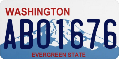 WA license plate ABO1676