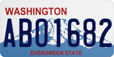 WA license plate ABO1682