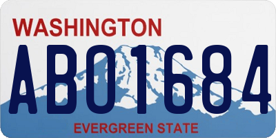 WA license plate ABO1684