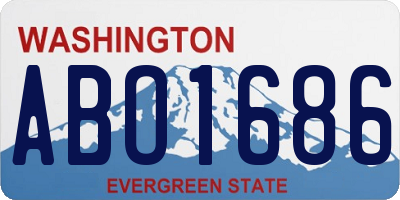 WA license plate ABO1686