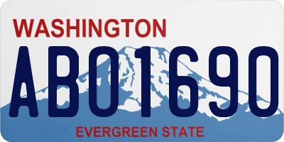 WA license plate ABO1690