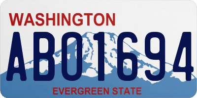 WA license plate ABO1694