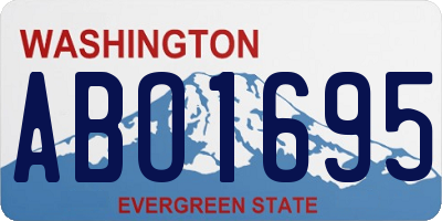 WA license plate ABO1695