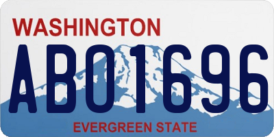 WA license plate ABO1696