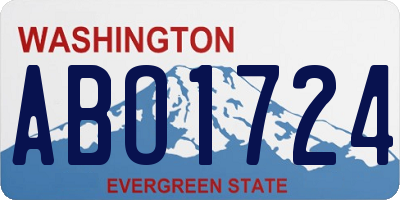 WA license plate ABO1724