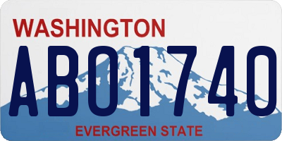 WA license plate ABO1740