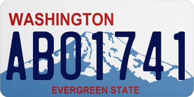 WA license plate ABO1741
