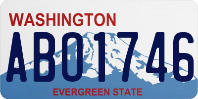 WA license plate ABO1746