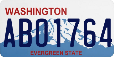 WA license plate ABO1764