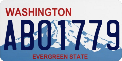WA license plate ABO1779