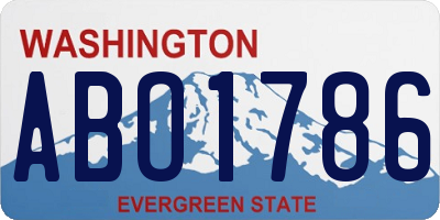 WA license plate ABO1786