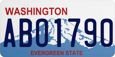 WA license plate ABO1790