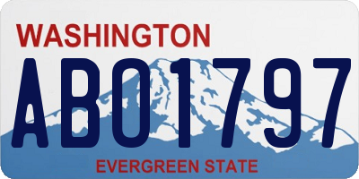 WA license plate ABO1797