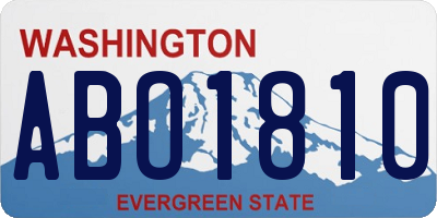 WA license plate ABO1810