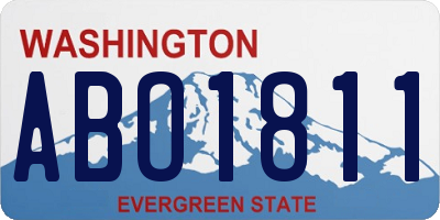 WA license plate ABO1811