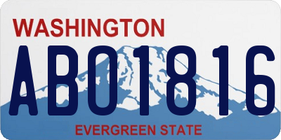 WA license plate ABO1816