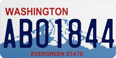 WA license plate ABO1844