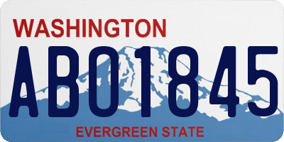 WA license plate ABO1845