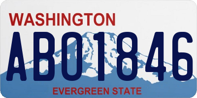 WA license plate ABO1846