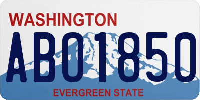 WA license plate ABO1850