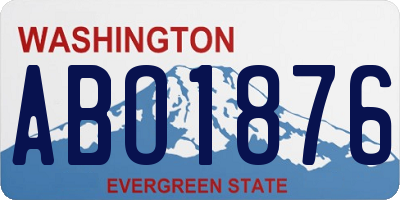 WA license plate ABO1876