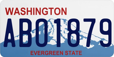 WA license plate ABO1879