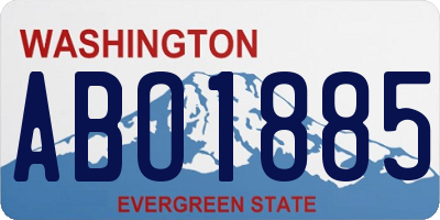 WA license plate ABO1885