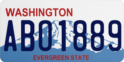WA license plate ABO1889