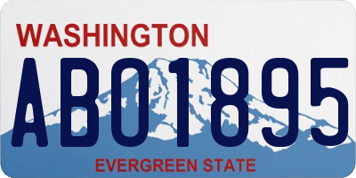 WA license plate ABO1895