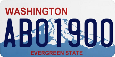 WA license plate ABO1900