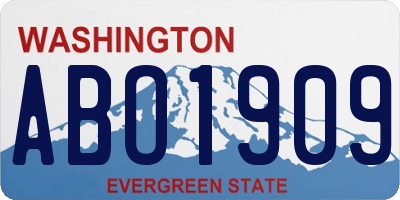 WA license plate ABO1909