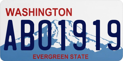 WA license plate ABO1919