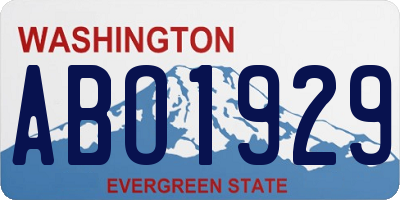 WA license plate ABO1929