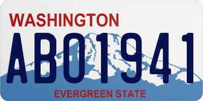 WA license plate ABO1941