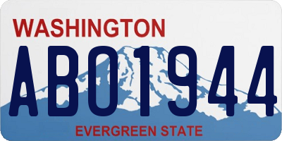 WA license plate ABO1944