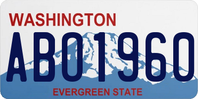 WA license plate ABO1960