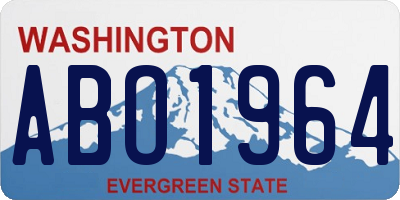 WA license plate ABO1964