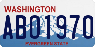 WA license plate ABO1970