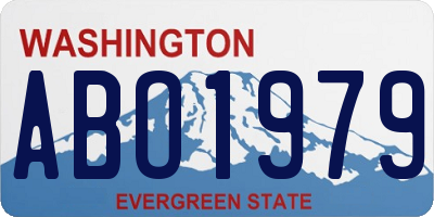 WA license plate ABO1979