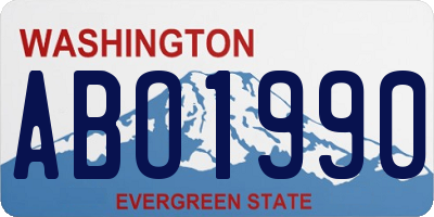 WA license plate ABO1990