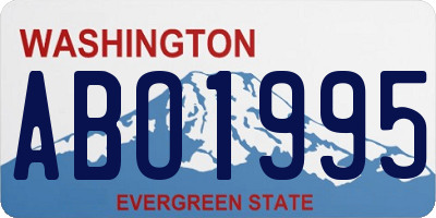 WA license plate ABO1995