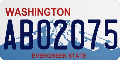 WA license plate ABO2075