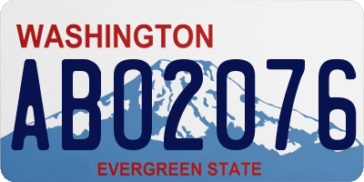 WA license plate ABO2076