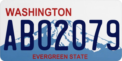WA license plate ABO2079