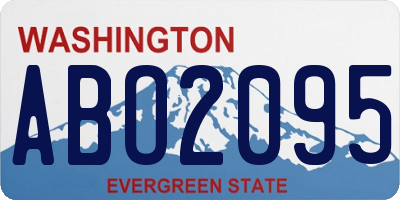WA license plate ABO2095