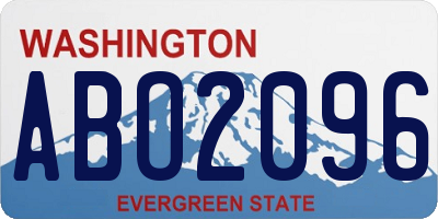 WA license plate ABO2096