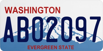 WA license plate ABO2097