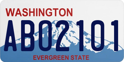 WA license plate ABO2101