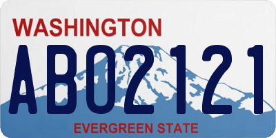 WA license plate ABO2121